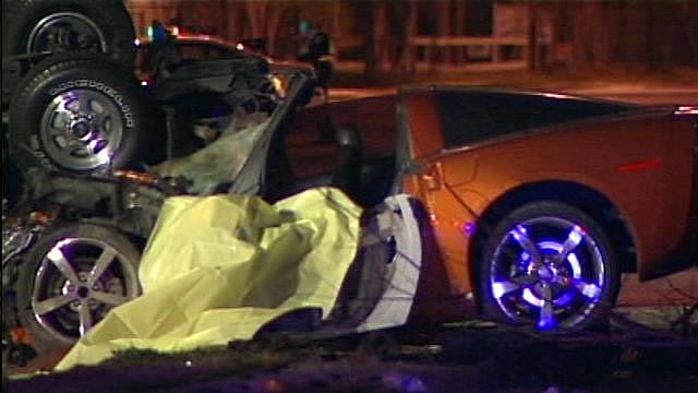 Corvette, SUV Collide