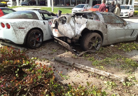 Drunk Driver Totals Row of Corvettes