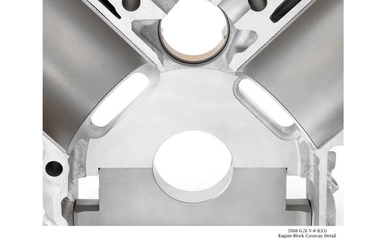 LS3 Engine Block Cutaway Detail