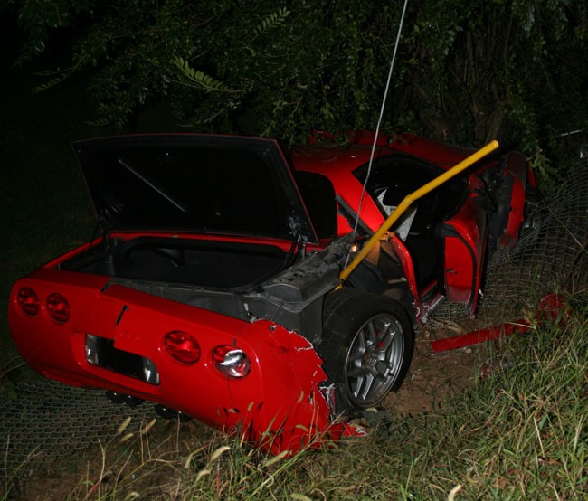 Wrecked C5 Z06 in Johnson City, North Carolina